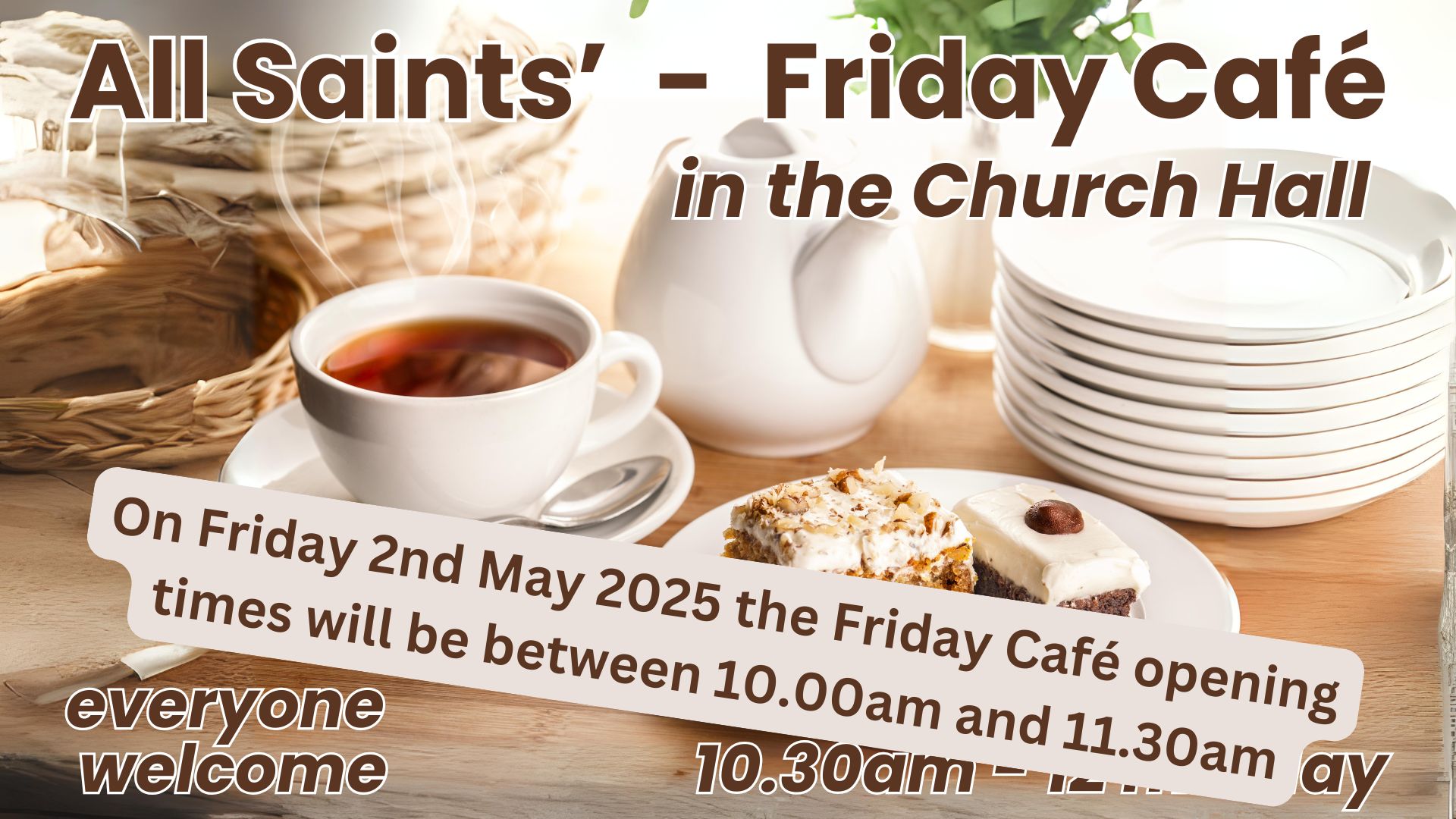 Friday Cafe 2025 time change