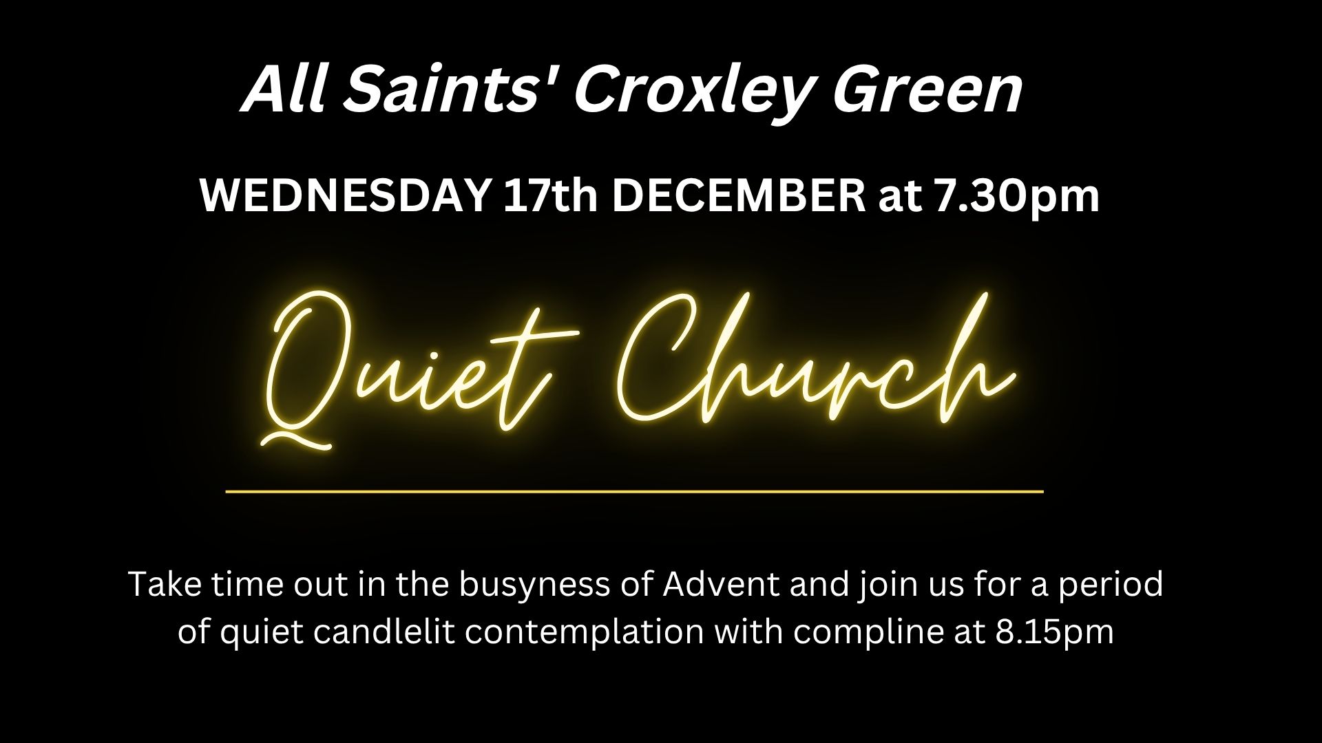 Quiet Church Advent 2025